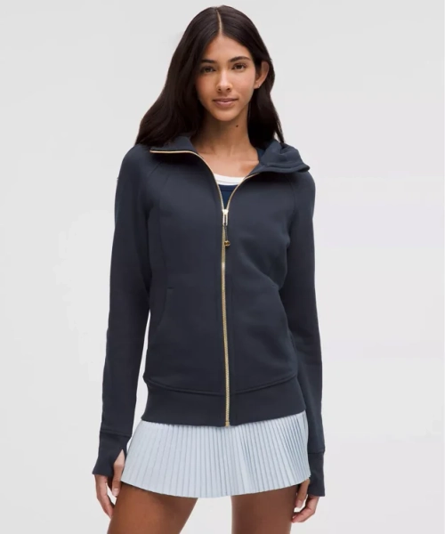 Scuba Full-Zip Hoodie - Heathered Light Ivory/Gold - 8