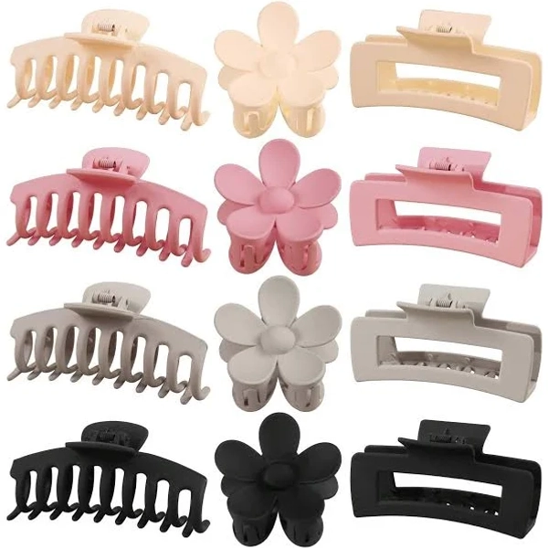 SHEIN Women's Hair Claw Clips (12 Pcs)