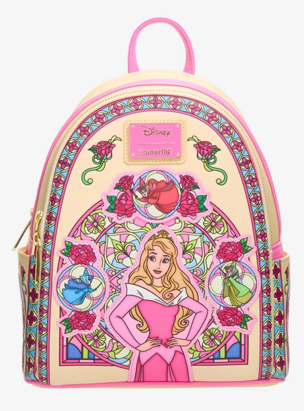 Loungefly Disney Sleeping Beauty Aurora Stained Glass Portrait Mini Backpack - BoxLunch Exclusive