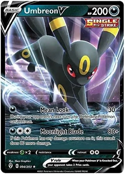 Pokemon TCG Evolving Skies Umbreon V Card