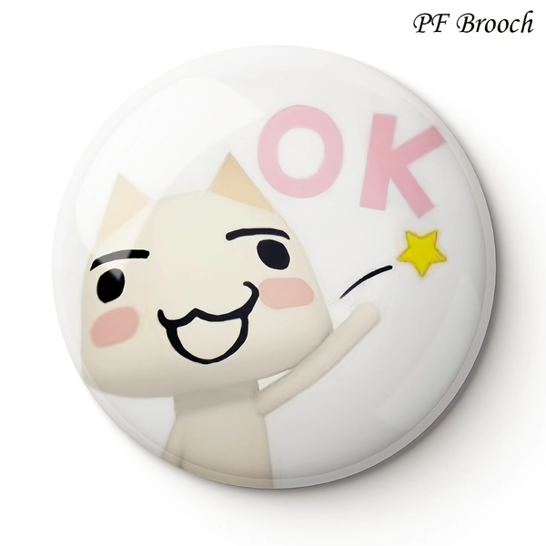 A Stylish High-Quality Badge Pin Featuring a White Anime Kitten (2D FLAT), Perfect for Pairing with Jeans, Clothing, Backpacks, And Hats. It'S Ideal for Collecting And Makes a Great Gift for Festivals, Events, Parties, Or for Friends of Any Gender