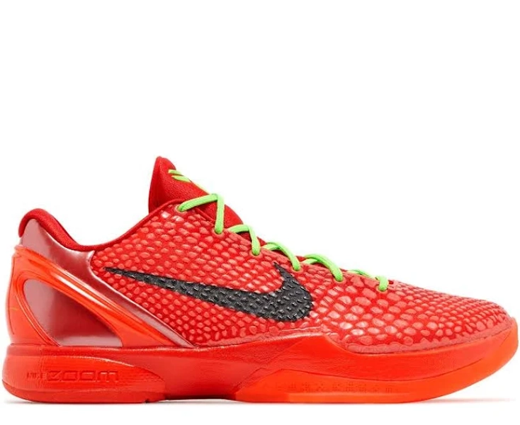Nike Zoom Kobe 6 Protro 'Reverse Grinch' | Red | Men's Size 4
