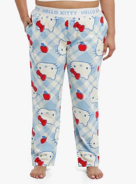 Hello Kitty Apples Plaid Pajama Pants Plus Size