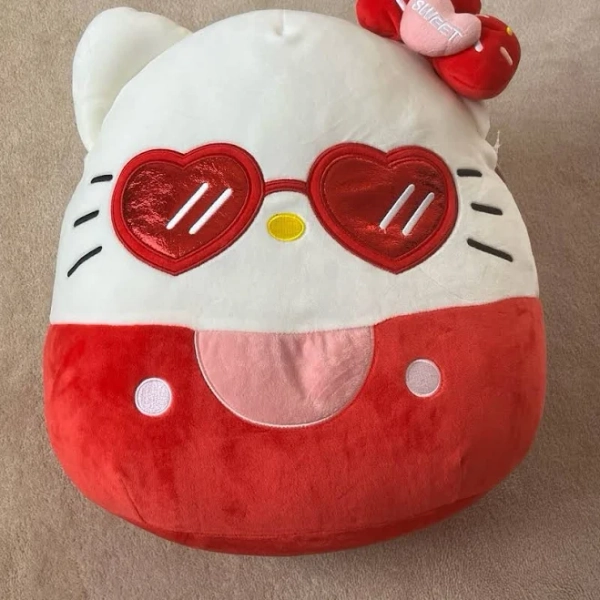 Squishmallows New Hello Kitty Sanrio Squishmallow Sunglasses And Bow 16 Inches - New Toys & Collectibles