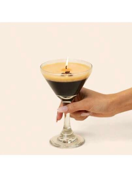 1PC Handmade Espresso Martini Candles Infused With Notes Of Freshly Brewed Espresso, Sweetvanilla, And A Touch Of Vodka, Creating An Inviting Andindulgent Atmosphere.Suitable For Dating Purposes.Suitable For Daily Use