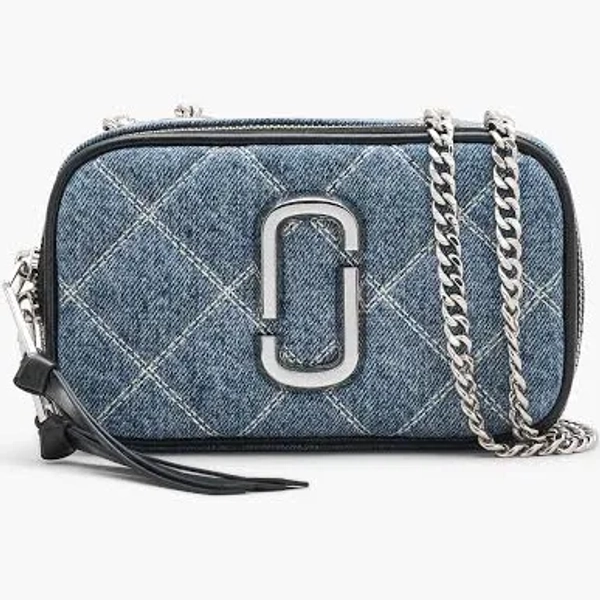 MARC JACOBS The Snapshot Quilted Denim Crossbody Bag