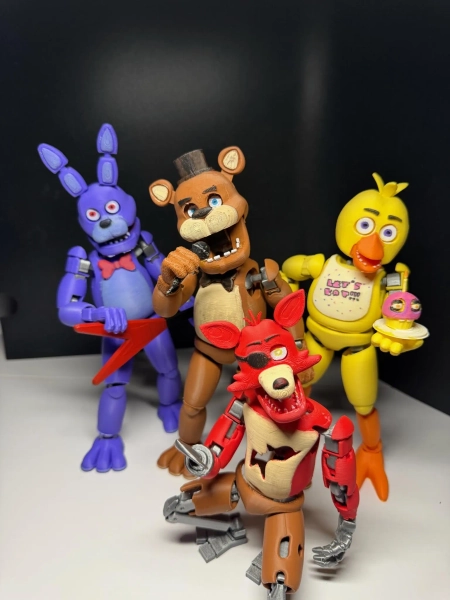 Nightmarish Animatronic Action Figures – Upgraded Fan-Made Horror Collectibles with Two Interchangeable Heads