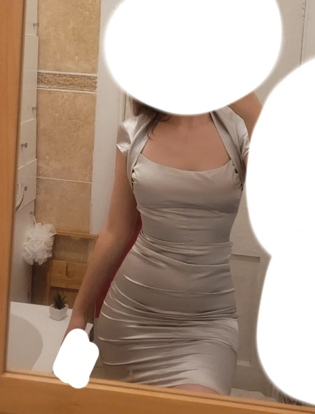 Silver mini dress