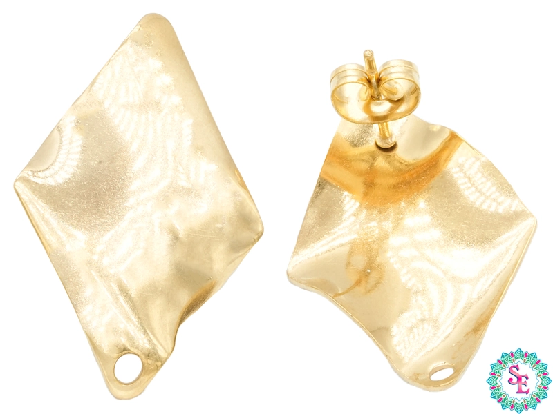  ACERO DORADO TOPO 85 ROMBO AMORFO GRANDE  28*18MM
