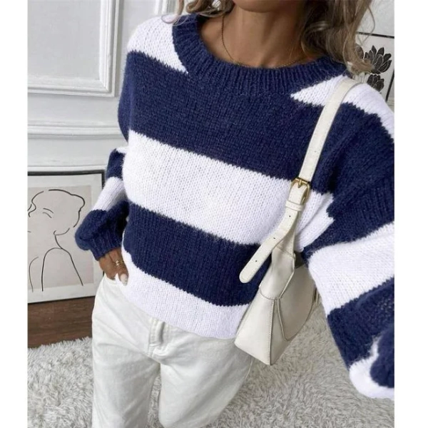 Casual Loose Round Neck Knitted Sweater