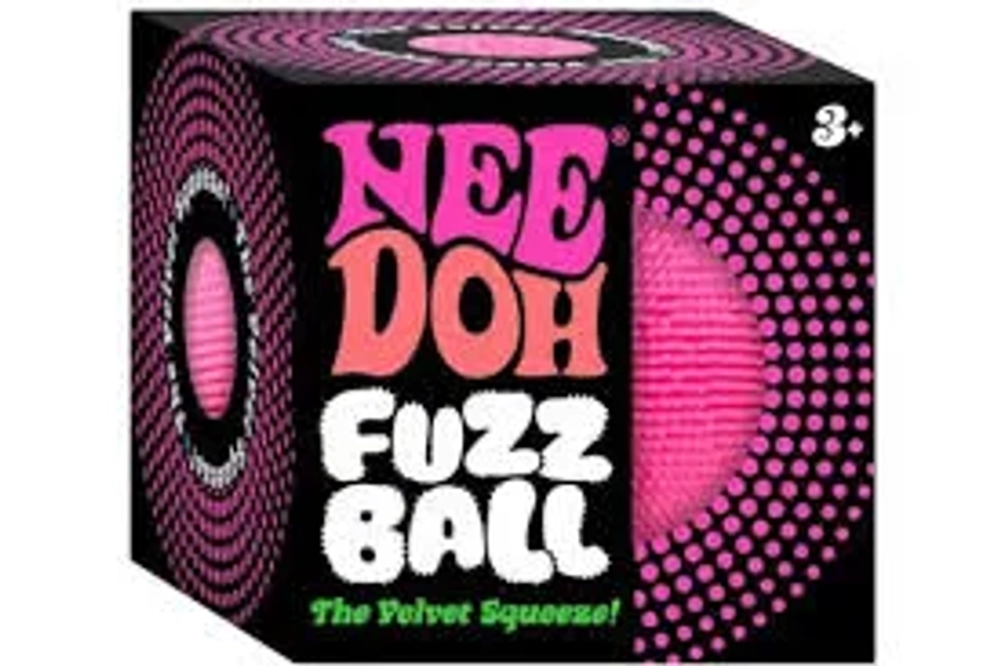 NeeDoh Fuzzball The Velvet Squeeze Squishy Fidget ToyPink
