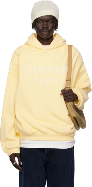 Yellow 90s Fit Fleece Hoodie