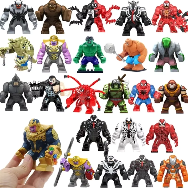 Super Hero Big Building Block Avengers Alliance Character Hulk Spider Man Venom Assembly Building Block Toy Children's Gift - AliExpress 26
