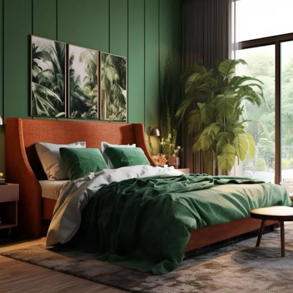 Bowdoin Modern Linen Upholstered Wingback Platform Bed with Wooden Slats Mercury Row
