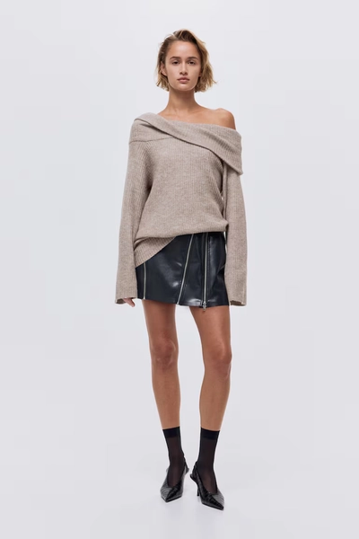 H&M- Off-the-Shoulder Sweater