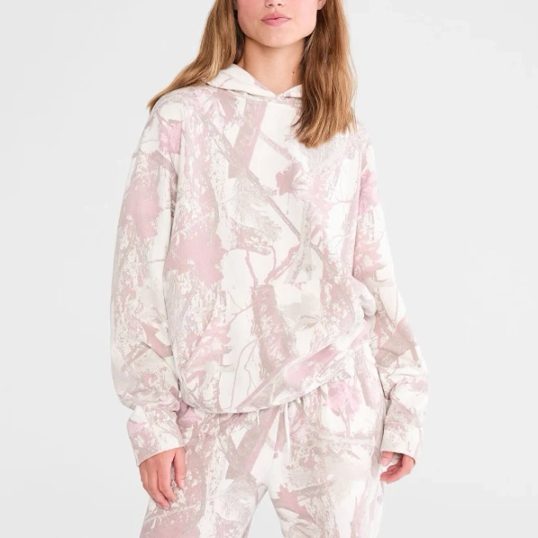 Aeropostale Women's Cloud Soft Forest Camo Pullover Hoodie