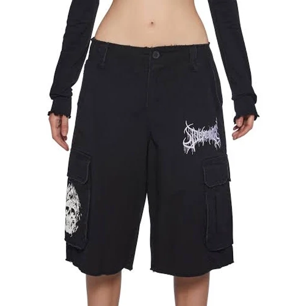 Goth Journal Distressed Shorts