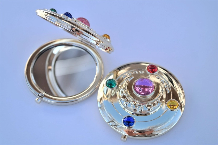 Sailor Moon Original Compact Mirror Brooch Locket Cosplay Doll Prop