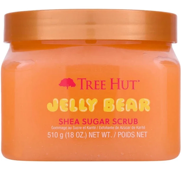 Tree Hut Jelly Bear Shea Sugar Scrub, Exfoliating, Hydrating & Moisturizing Body Scrub with Shea Butter & Nourishing Essential Oils, Smooth & Soften