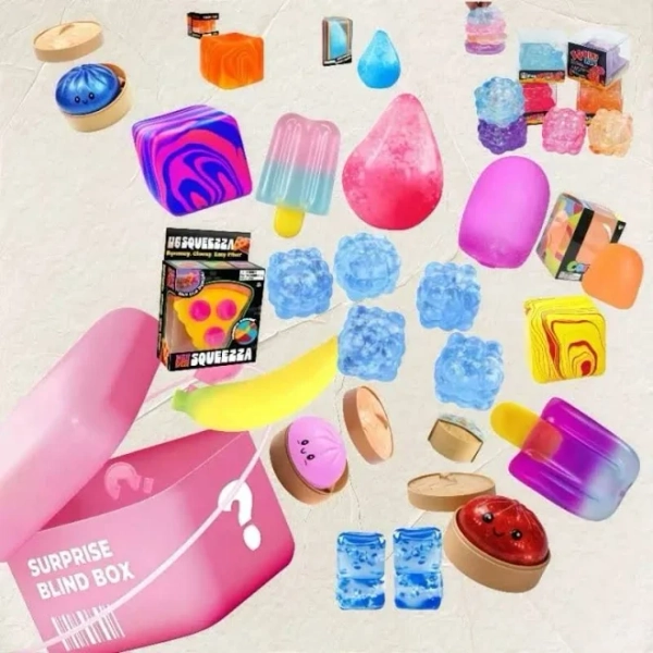 Food Shape Squishy Mystery Blind Box Soft Slow Rebound Stress Relief Surprise Squeeze Toy Gift