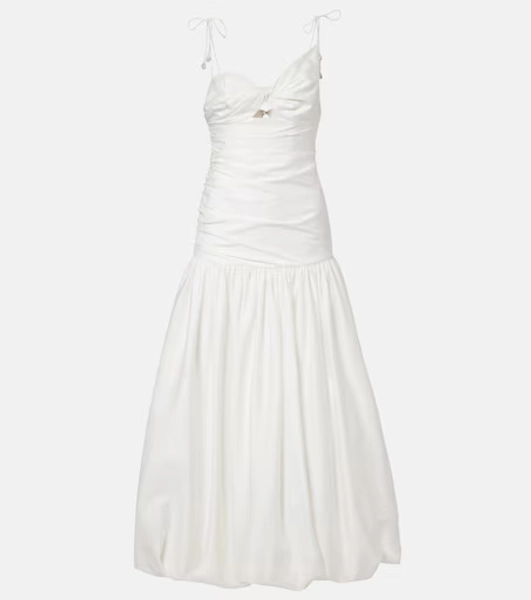 Robe longue en coton mélangé