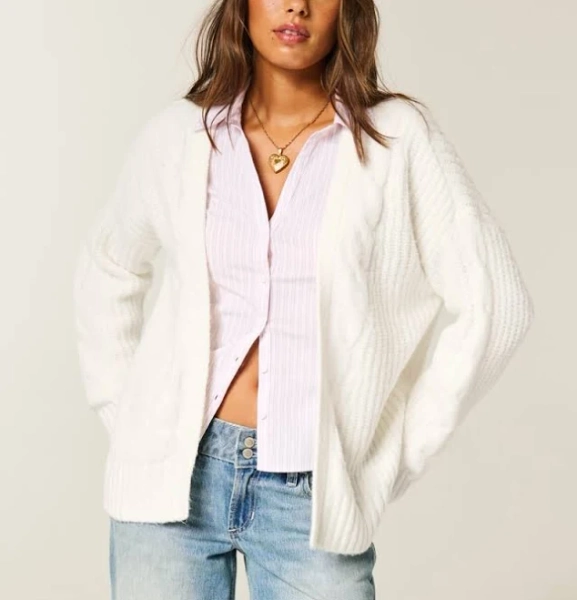 Hollister Women's Comfy Cloud Easy No-Close Cardigan