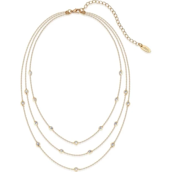 Ettika 18k Gold Plated Crystal Dot Choker Necklace