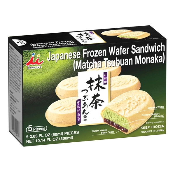 Imuraya Frozen Japanese Wafer Matcha Ice Cream Sandwiches