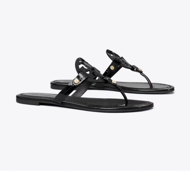 black tory burch sandals in size 7.5 in black