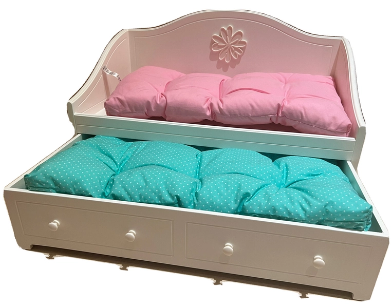 American Girl Dream Daybed RARE Retired Pull-Out Bed For 2 Dolls Great Condition