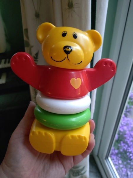 vintage 1980s stacking teddy bear baby toy