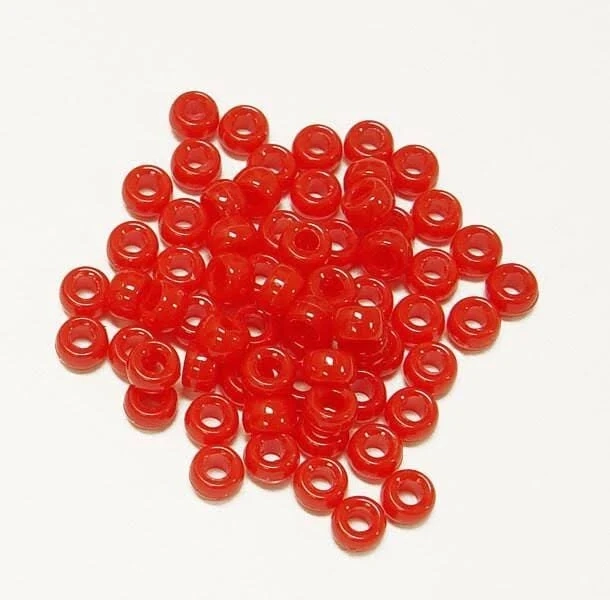 1,000 Red Neon 6.5x4mm Mini Pony Beads for school church crafts decor kandi jewelry