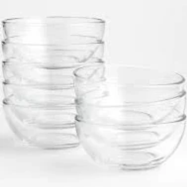 Crate & Barrel Moderno Glass Bowls (Set of 8)