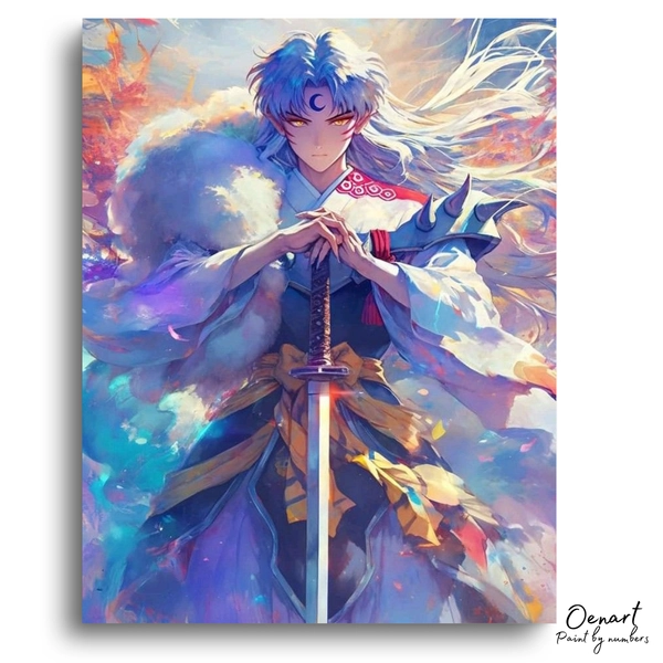 Inuyasha: Sesshomaru Blue Sky - Anime Paint By Numbers Kit - Oenart