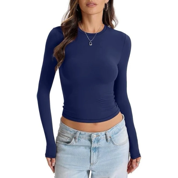 Women's Double Lined Fitted Long Sleeve Top