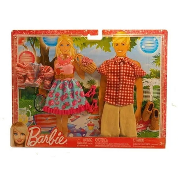 Barbie Fashionistas Doll Outfit / Clothing Collection Barbie and Ken at a Picnic