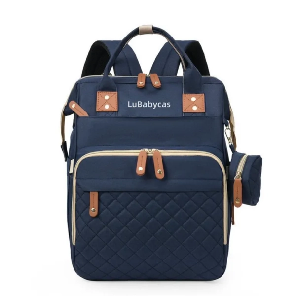 Mochila Maternal Impermeable Con Accesorios Azul Lubabycas Bebé