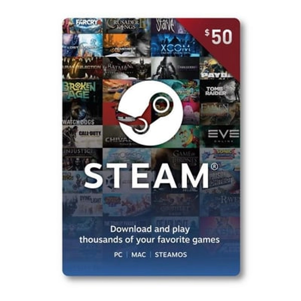 Valve Steam Wallet Gift Card $50