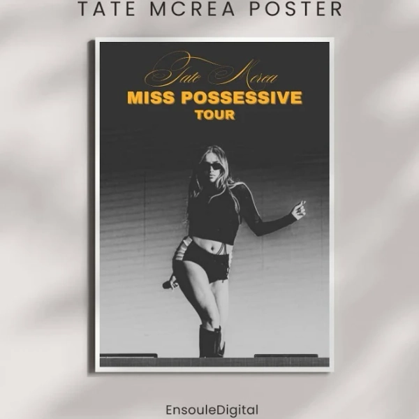 Tate McRae Miss Possessive Tour Poster - Limited Edition Concert Art Print, Music Room Decor, Fan Gift, Bedroom girly decor