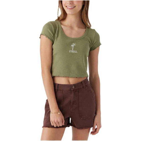 O'Neill Girls' Sammie Embroidery Palms T-Shirt