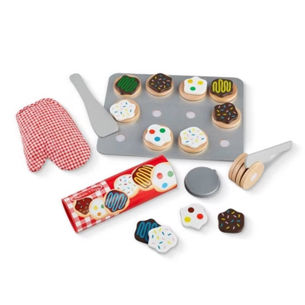 Melissa & Doug Slice and Bake Wooden Cookie Play Food Set