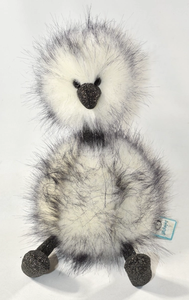 Jellycat Dazzle PomPom Ostrich Plush Medium Size Glitter Bird NEW Creased Tag