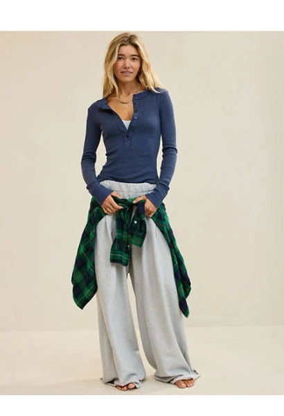 Aerie Women's Henley Essential Layering T-Shirt
