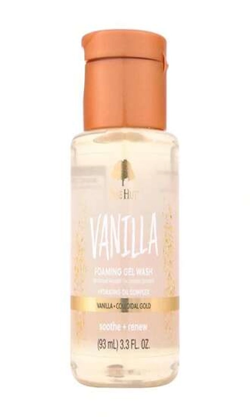 Tree Hut Vanilla Foaming Gel Wash, Hydrating Body Wash, Travel Size, 33oz