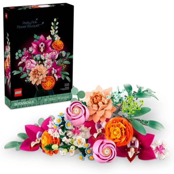LEGO Botanicals Pretty Pink Flower Bouquet for Home Decor 10342