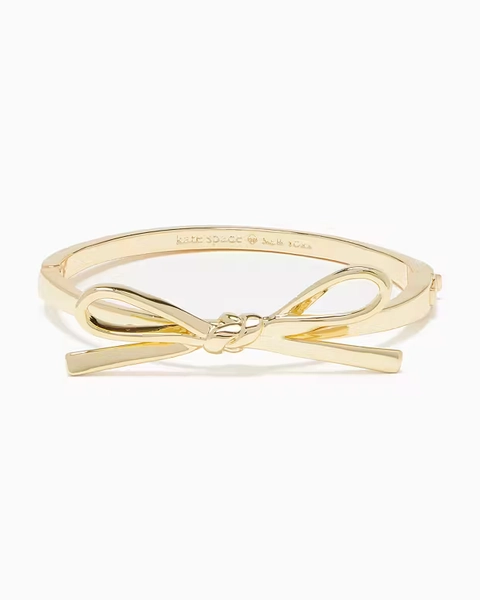 Gold Skinny Mini Bow Bangle