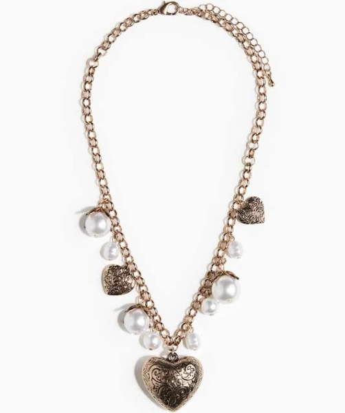 H&M Ladies Heart-Pendant Chain Necklace