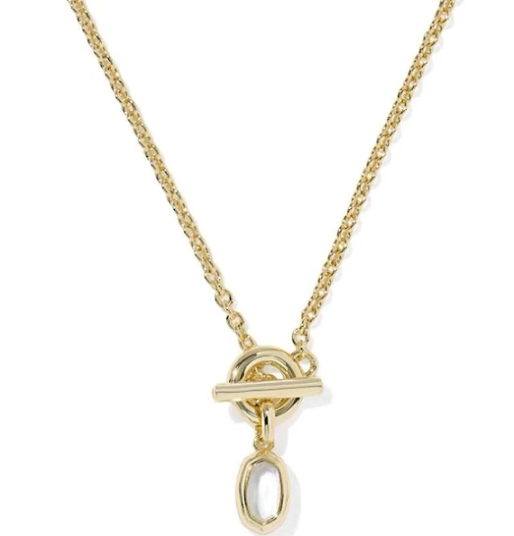 Kendra Scott Mini Elisa Toggle Short Pendant Necklace Gold