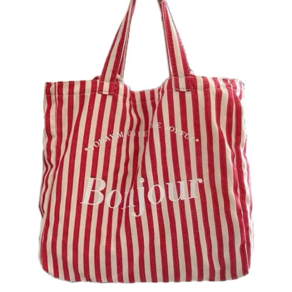2023 Women's Preppy Canvas Tote Bag