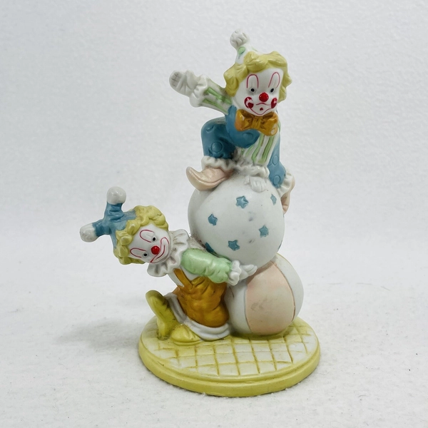 Circus Clown Joker Dwarf Figurine Kid Boy Nursery Porcelain Display Birthday
